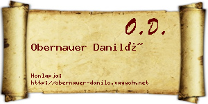 Obernauer Daniló névjegykártya
